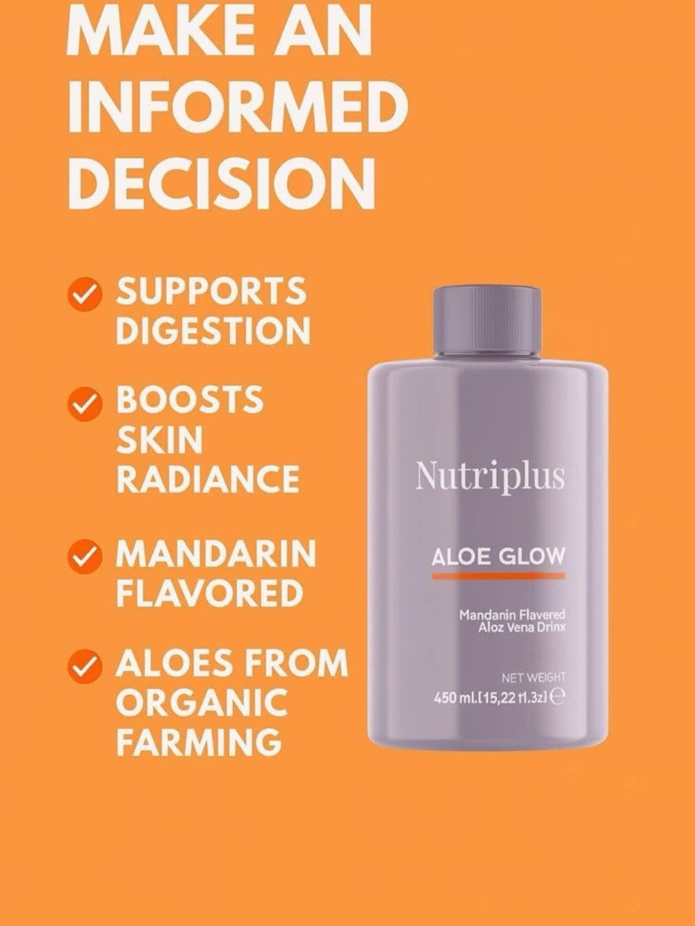 Farmasi Nutriplus Aloe Glow Bottle - Lavender and Orange